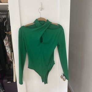 Zara Green Long Sleeve Bodysuit